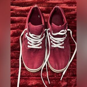Vans Burgundy Canvas Sneakers